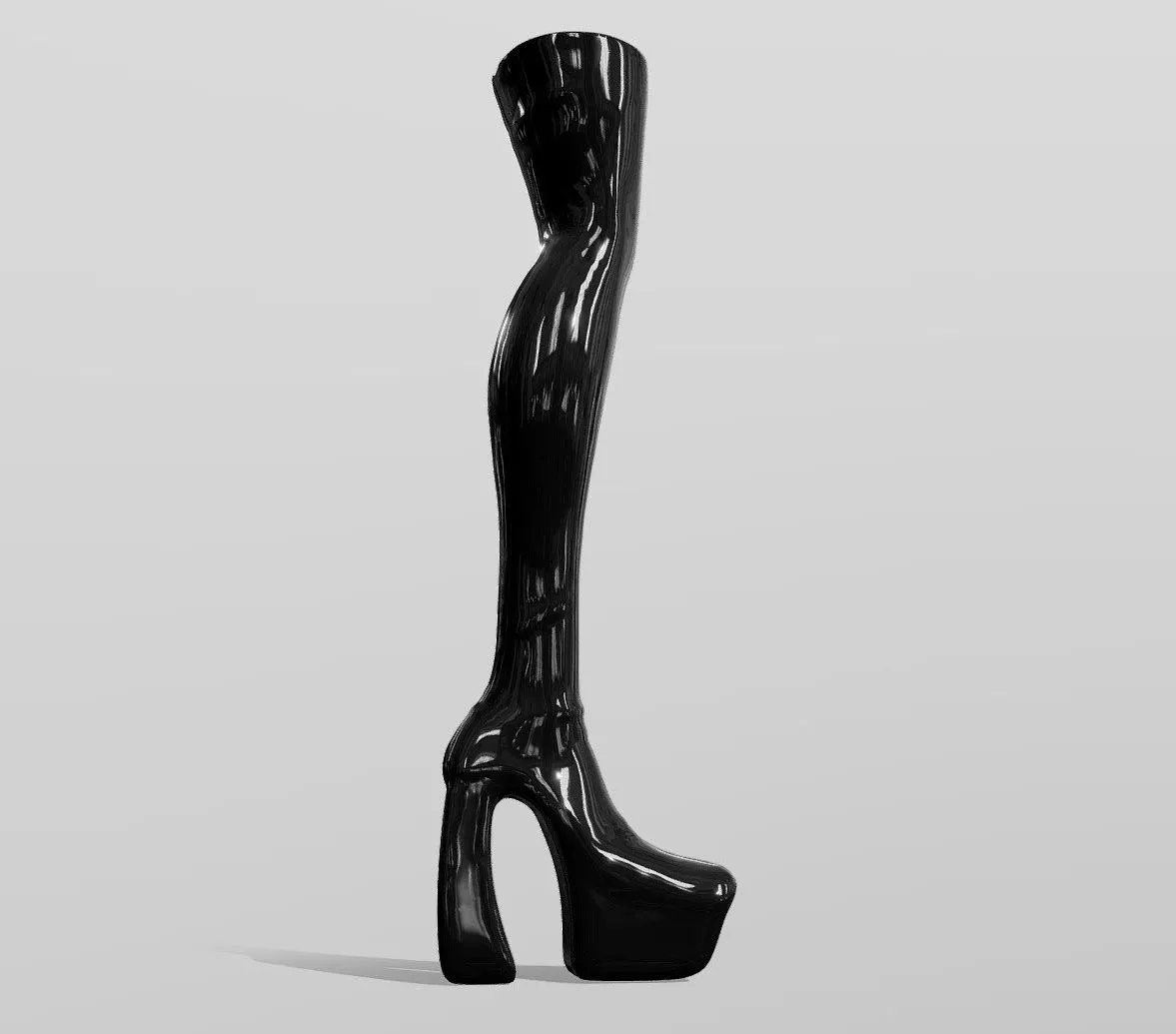 PBR Game 3D Models – Thigh High Boots High Heels Shoes