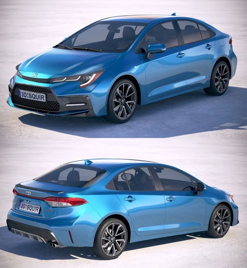 PBR Game 3D Models – Toyota Corolla sedan regular 2020
