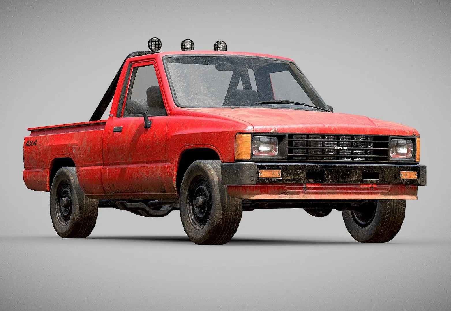 PBR Game 3D Models – Toyota Pickup Hillux 1983