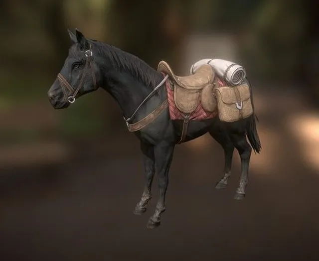 PBR Game 3D Models – Travel Horse 4 (PBR, 2K, ANIM)