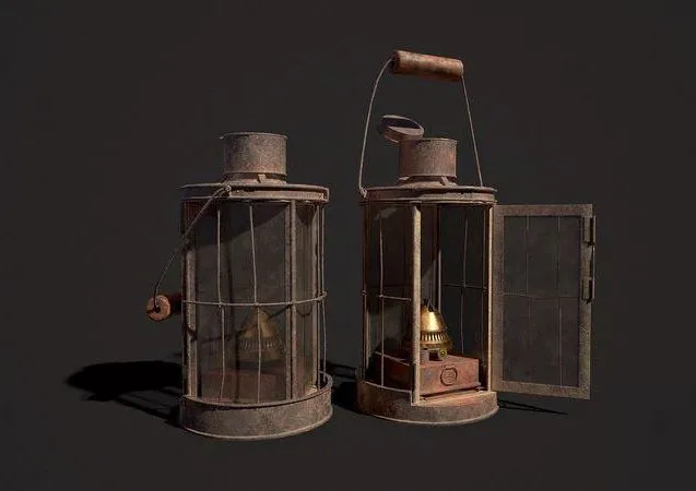 PBR Game 3D Models – Trench Oil Lantern Handheld