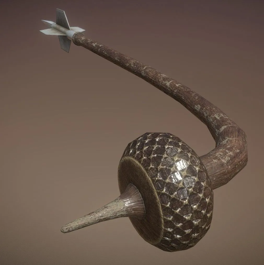 PBR Game 3D Models – Tusken Raider Gaffi Stick