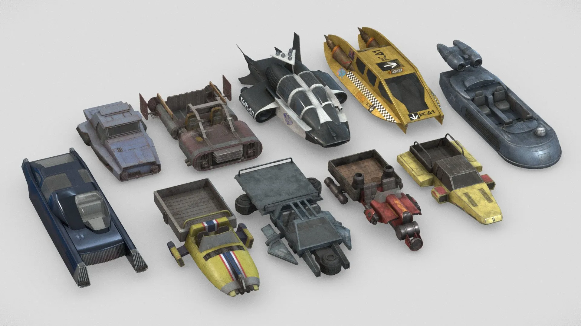 PBR Game 3D Models – Ultimate Speeders Set Pack Star Wars