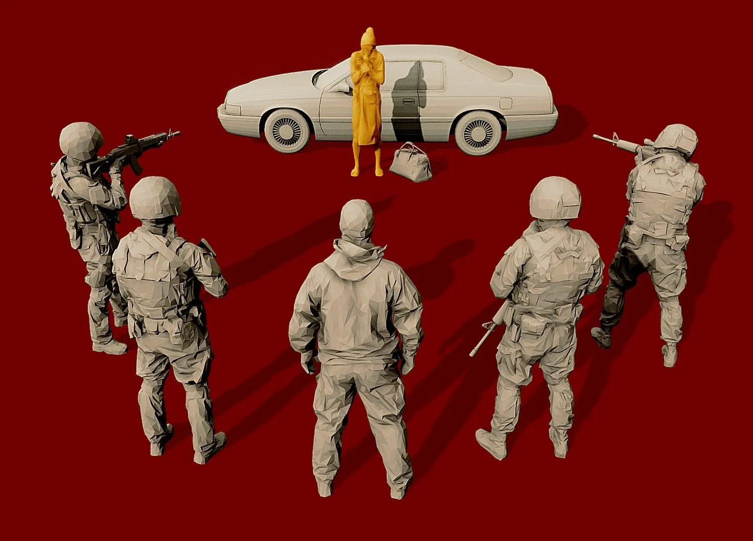 PBR Game 3D Models – Unequal Fight