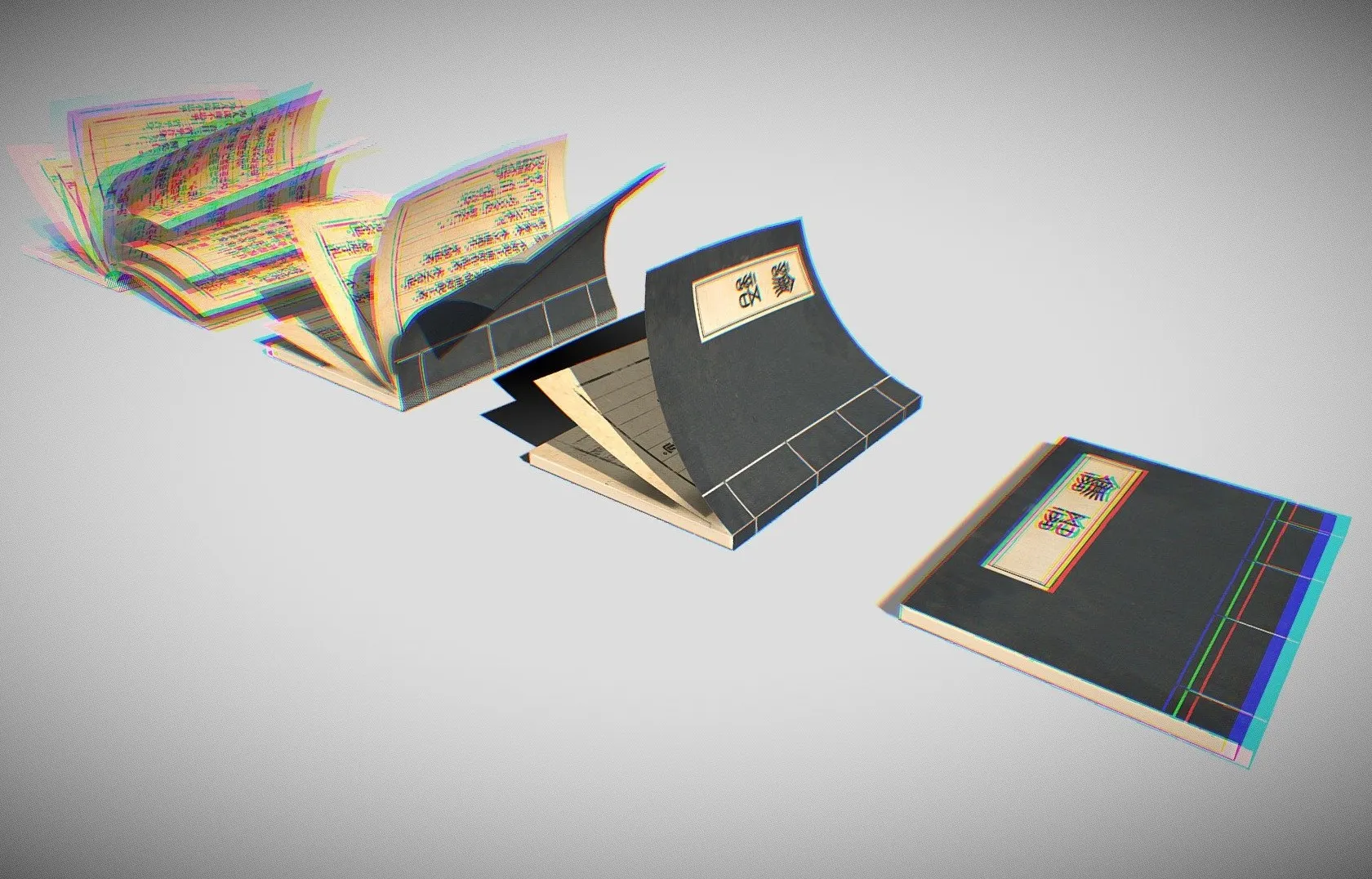 PBR Game 3D Models – Universal Hardcover Book Thread Bound Book