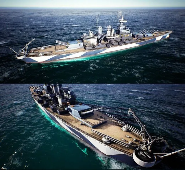 PBR Game 3D Models – USS Carolina battleship