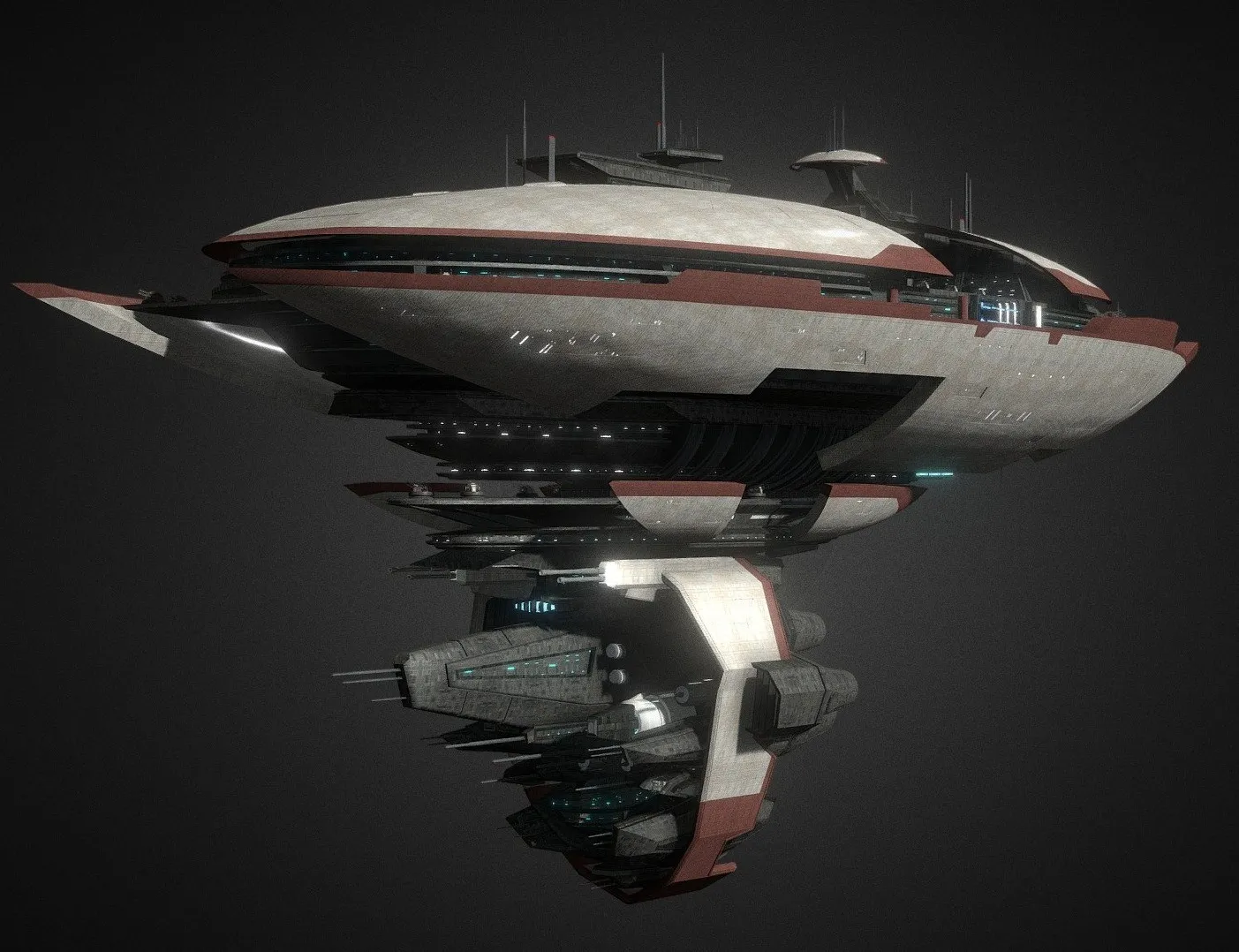 PBR Game 3D Models – Valor Class Cruiser Star Wars The Old Republic