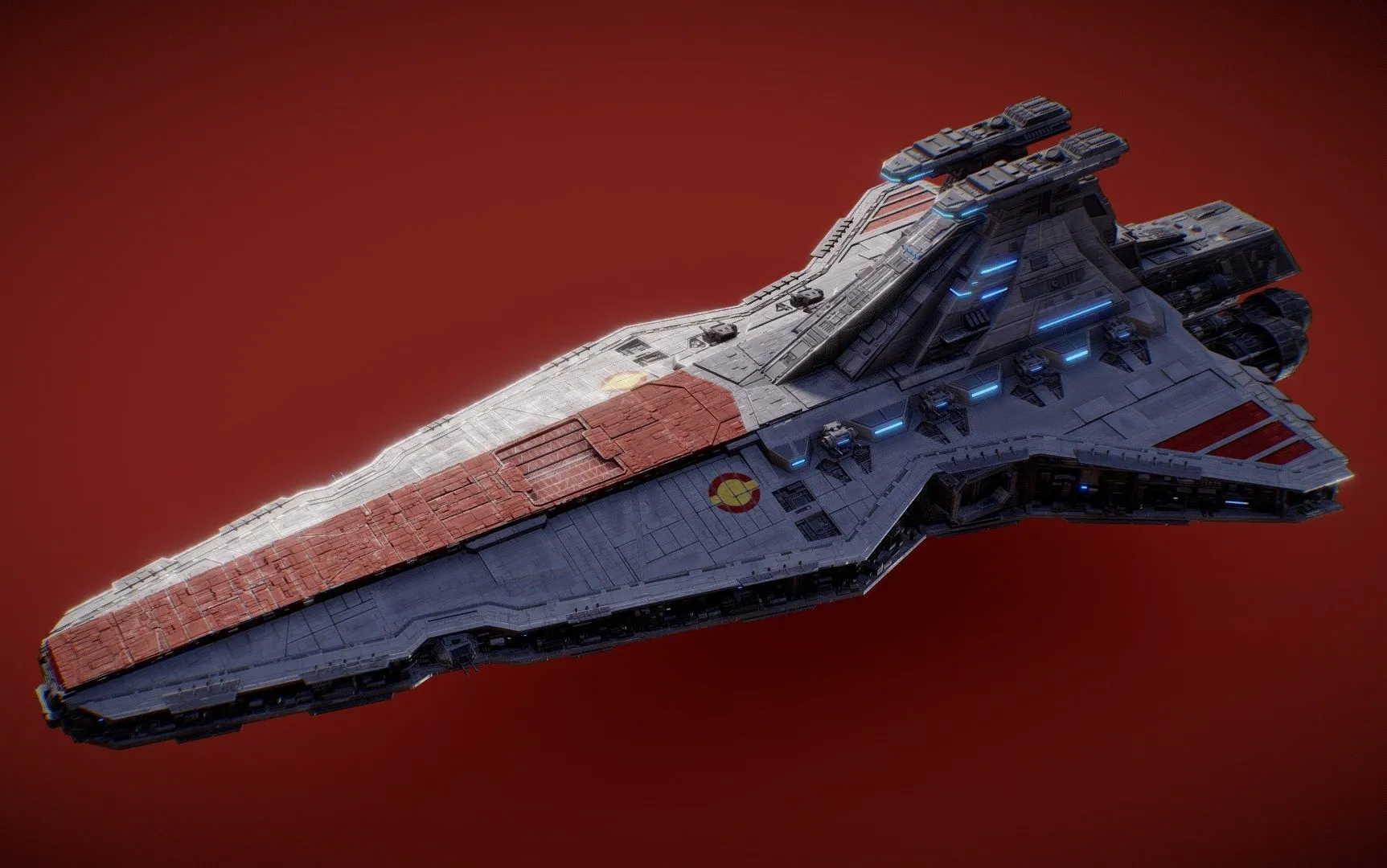 PBR Game 3D Models – Venator Class Star Destroyer
