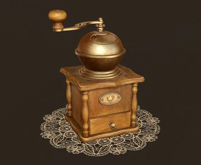 PBR Game 3D Models – Vintage Coffee Grinder
