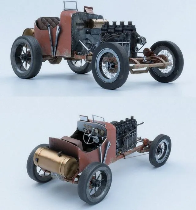PBR Game 3D Models – Vintage Racing Car