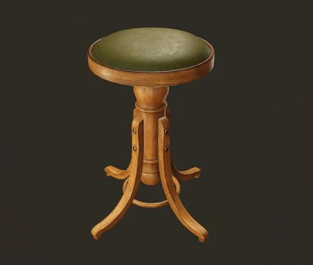 PBR Game 3D Models – Vintage Stool