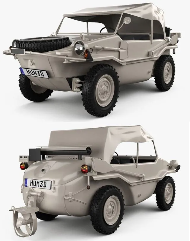 PBR Game 3D Models – Volkswagen Type 166 Schwimmwagen 1942