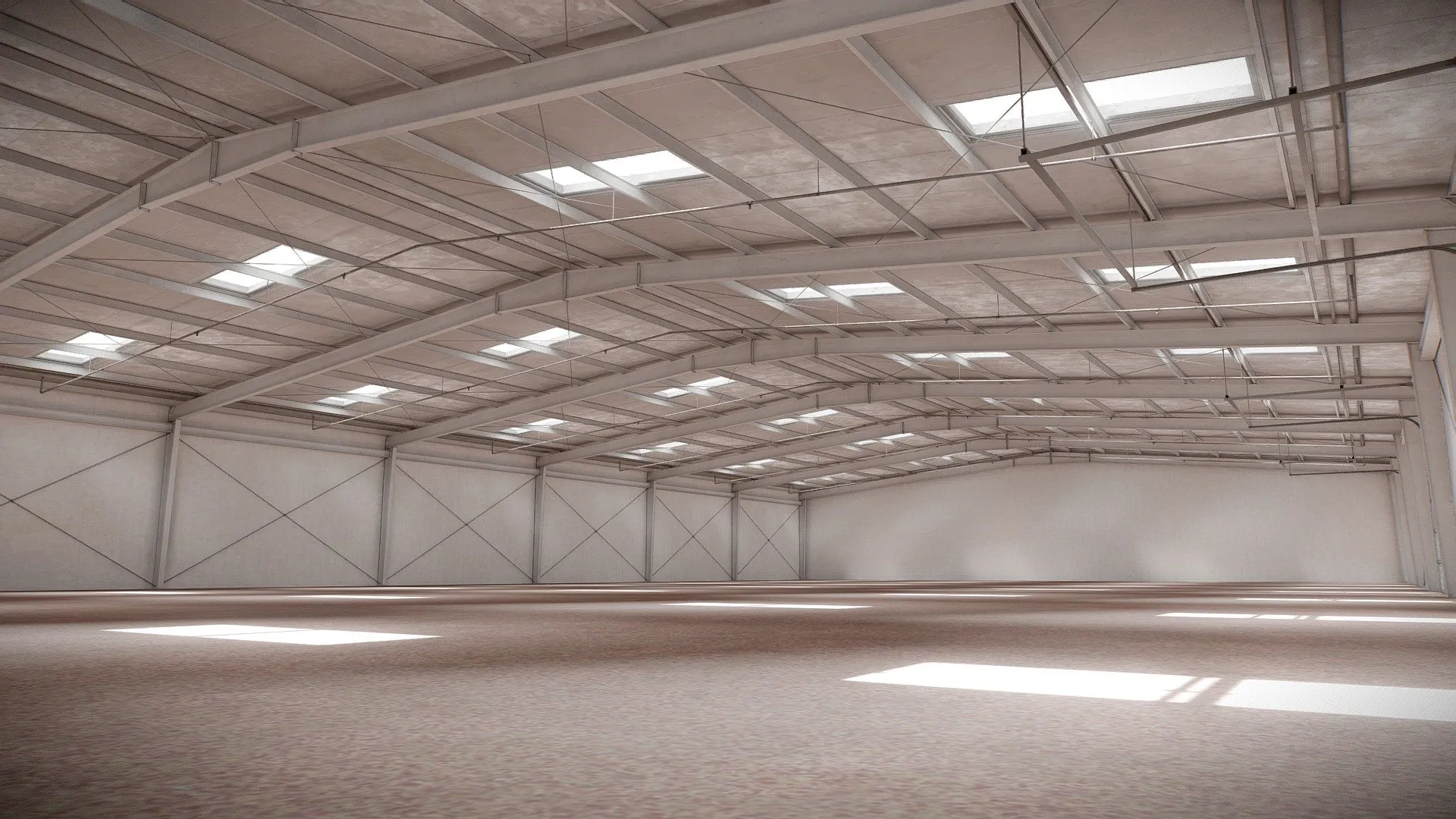 PBR Game 3D Models – Vr Exposition Room Baked