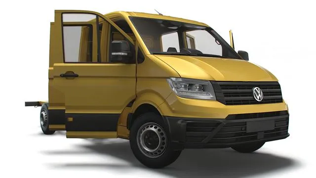 PBR Game 3D Models – VW Crafter Chassis DoubleCab L3 HQInterior 2023