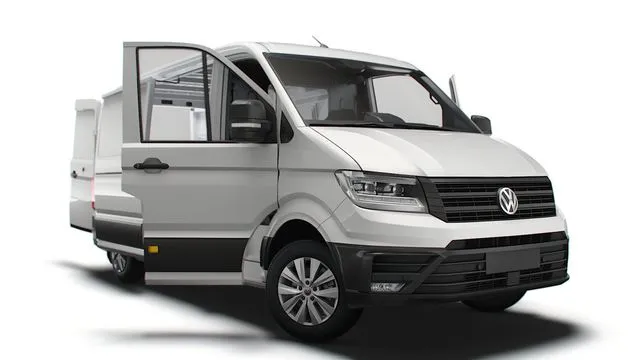 PBR Game 3D Models – VW Crafter Panel Van L2H1 HQ Interior 2023