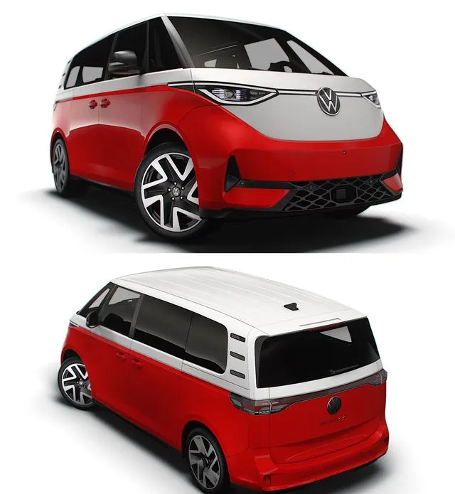 PBR Game 3D Models – VW ID Buzz GTX LWB 2024 germany