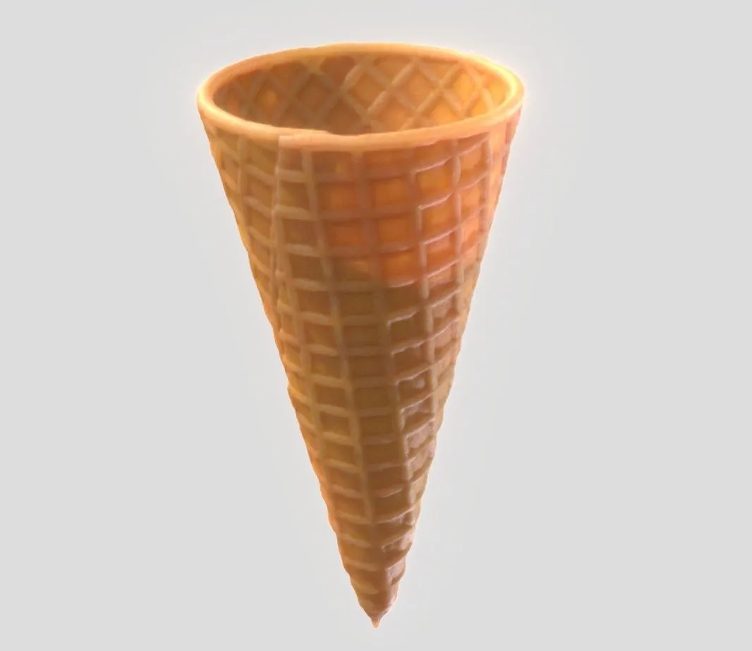 PBR Game 3D Models – Waffle Cone Ice Cream