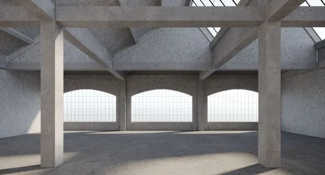 PBR Game 3D Models – Warehouse Conrete Scene Interior