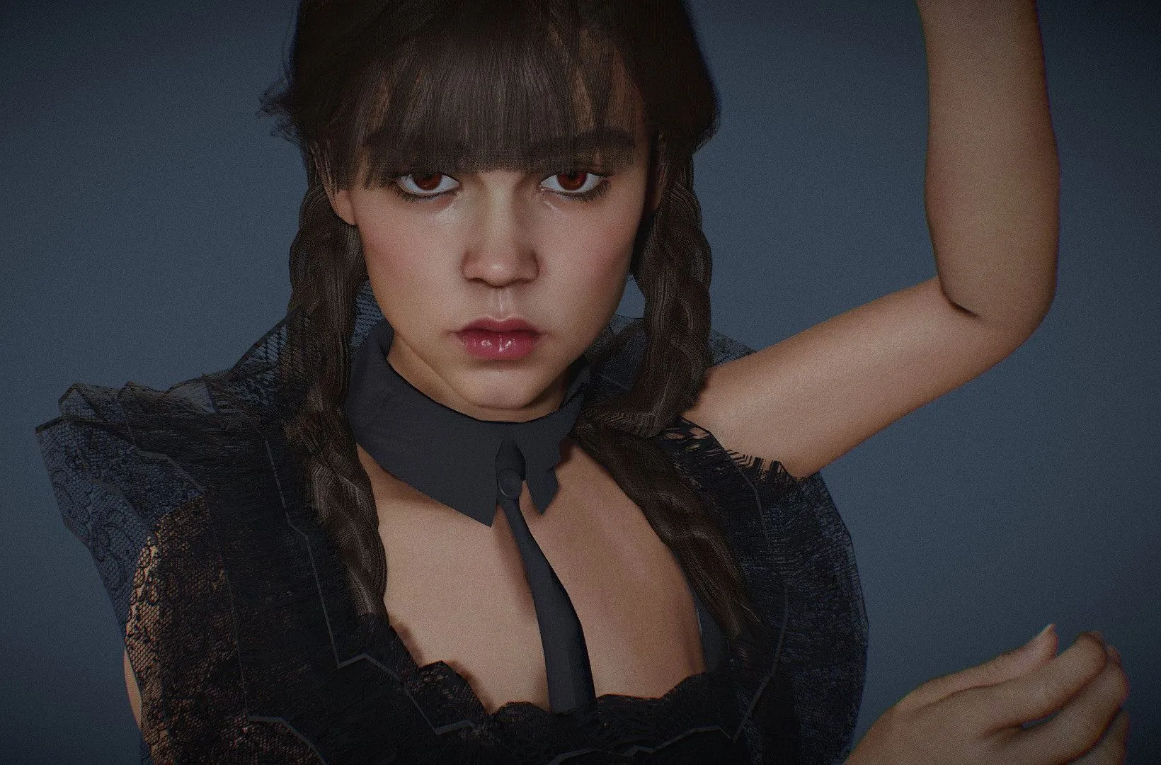 PBR Game 3D Models – Wednesday Addams Dance Dress