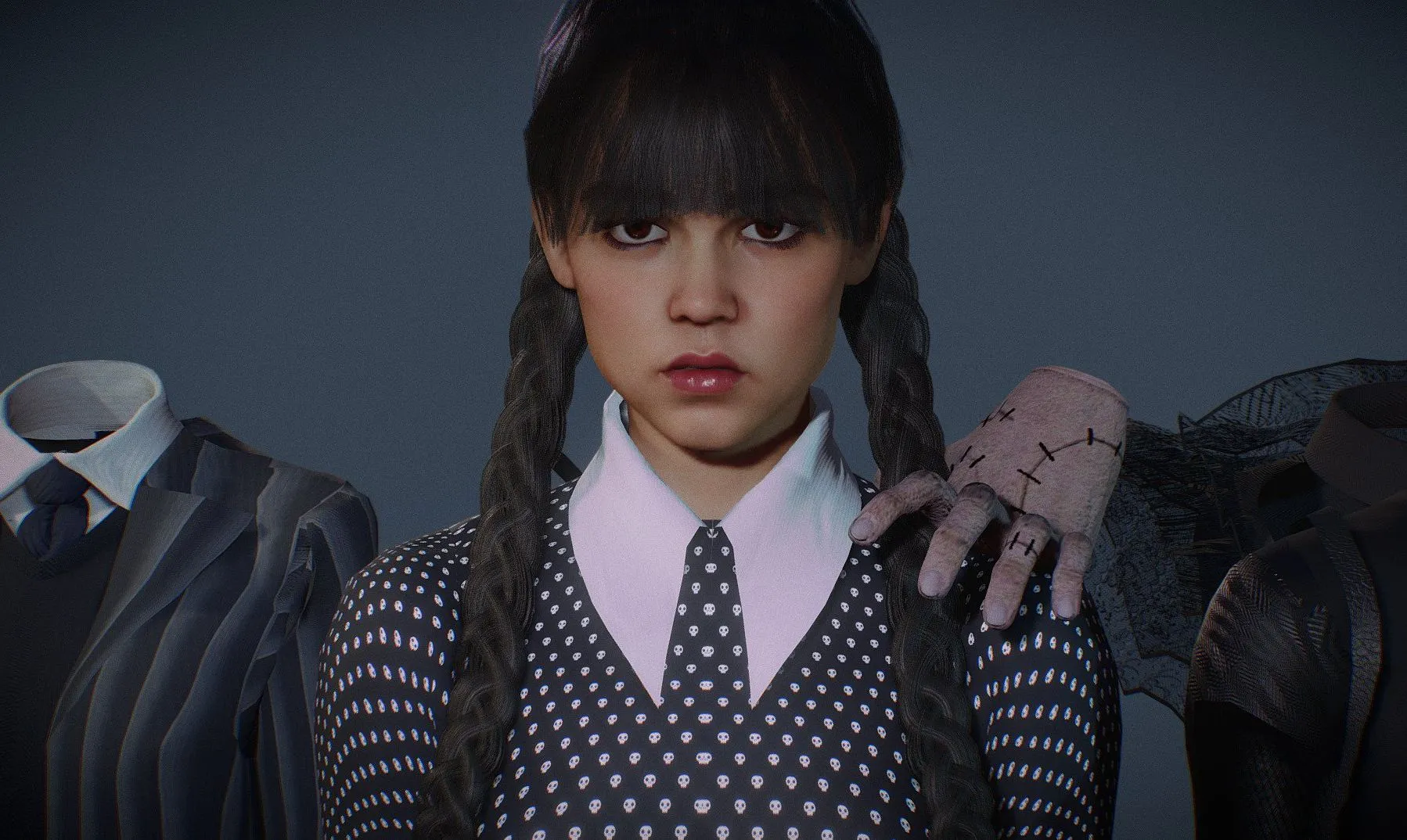 PBR Game 3D Models – Wednesday All Costumes