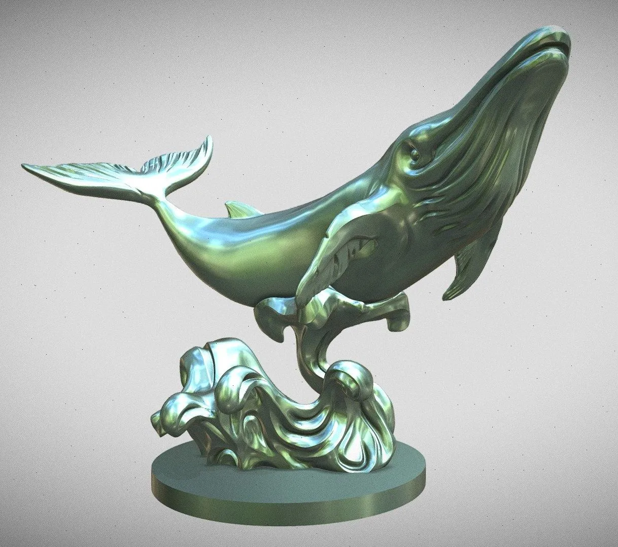 PBR Game 3D Models – Whale On The Wave Toy