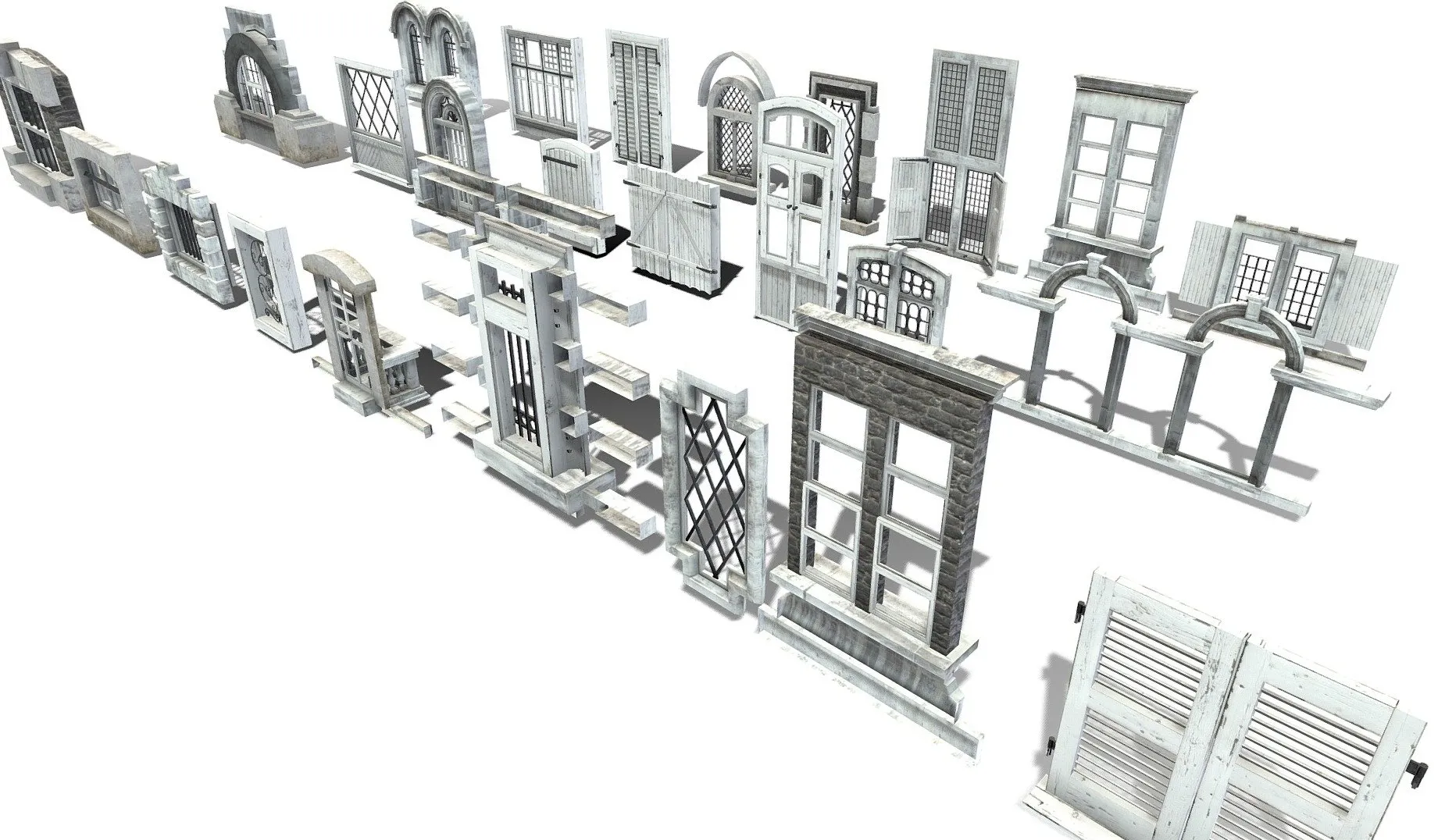 PBR Game 3D Models – Windows Window Collection