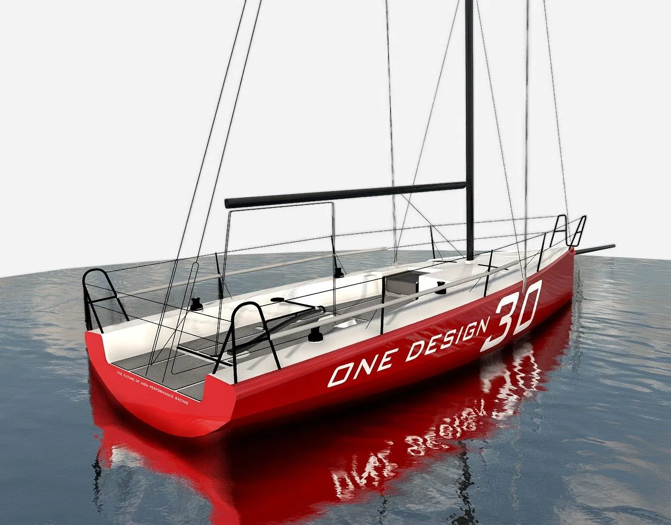 PBR Game 3D Models – Wip 30Ft One Design Racing Yacht Cc30