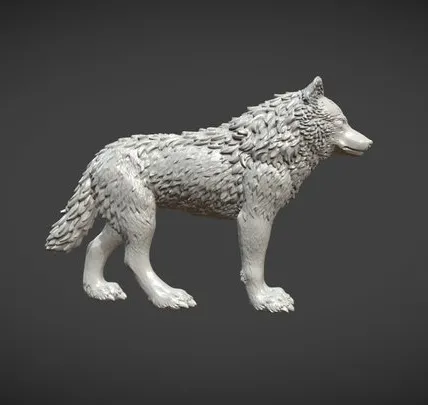 PBR Game 3D Models – Wolf III