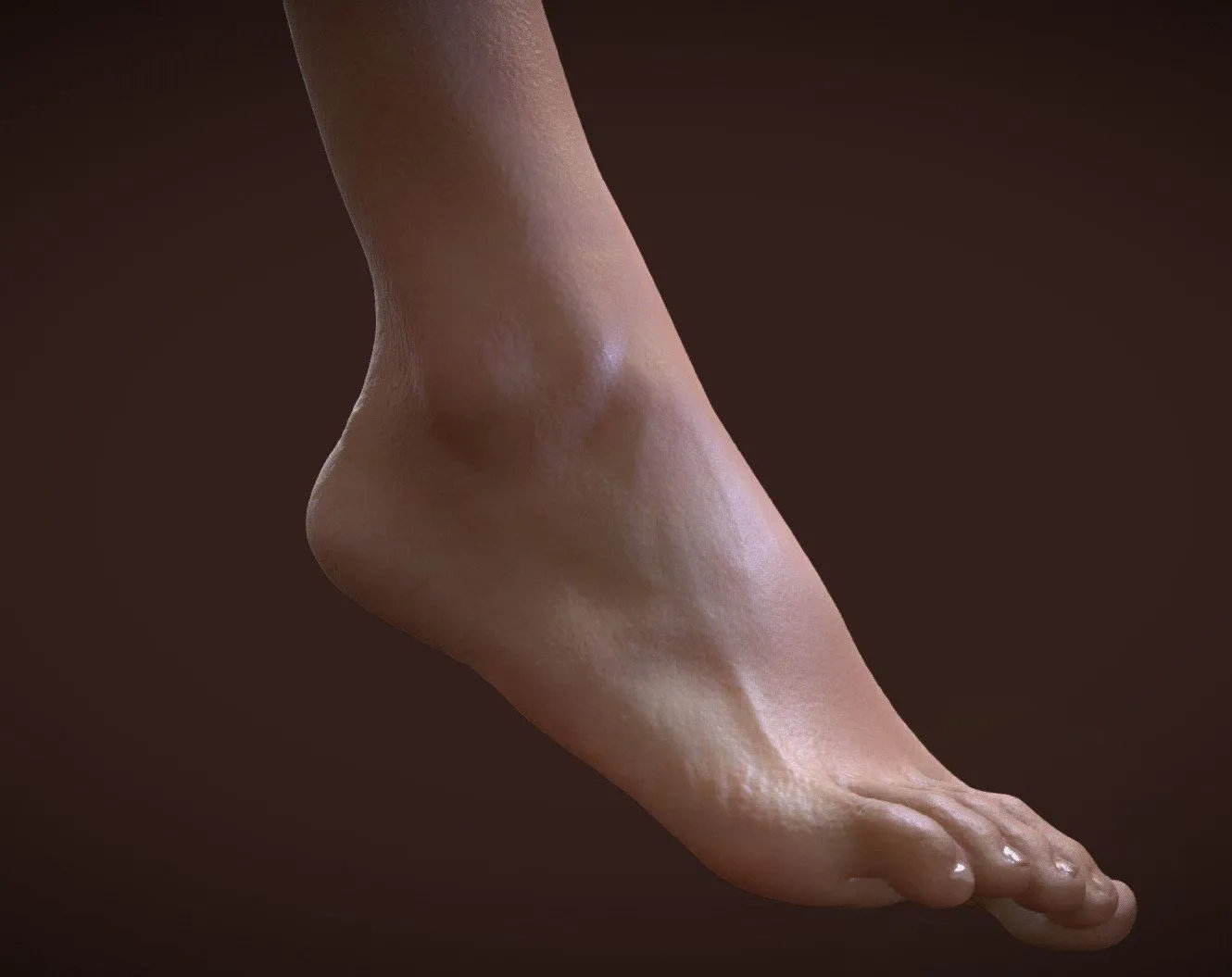 PBR Game 3D Models – Woman Foot 01Pbr Texture