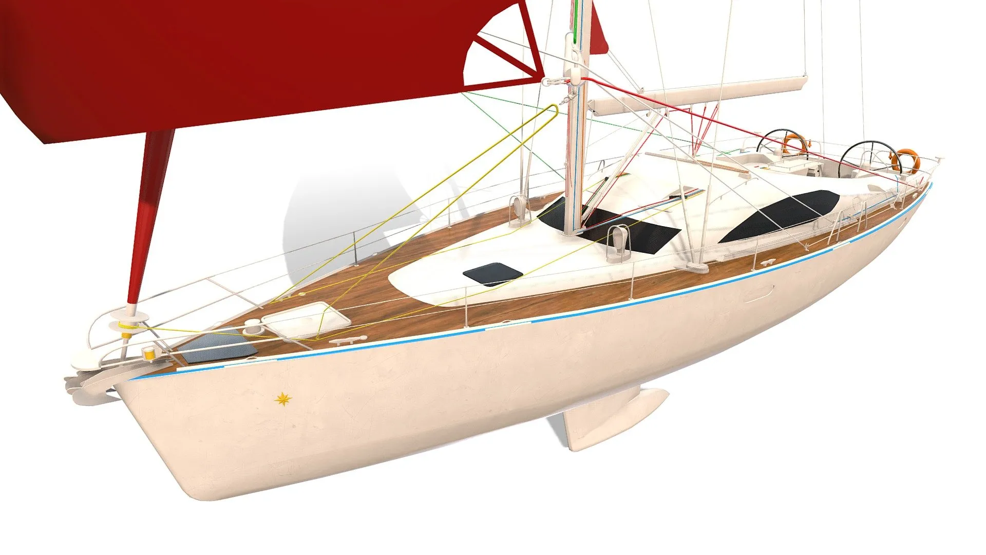 PBR Game 3D Models – Yacht Sail Sailing Boat