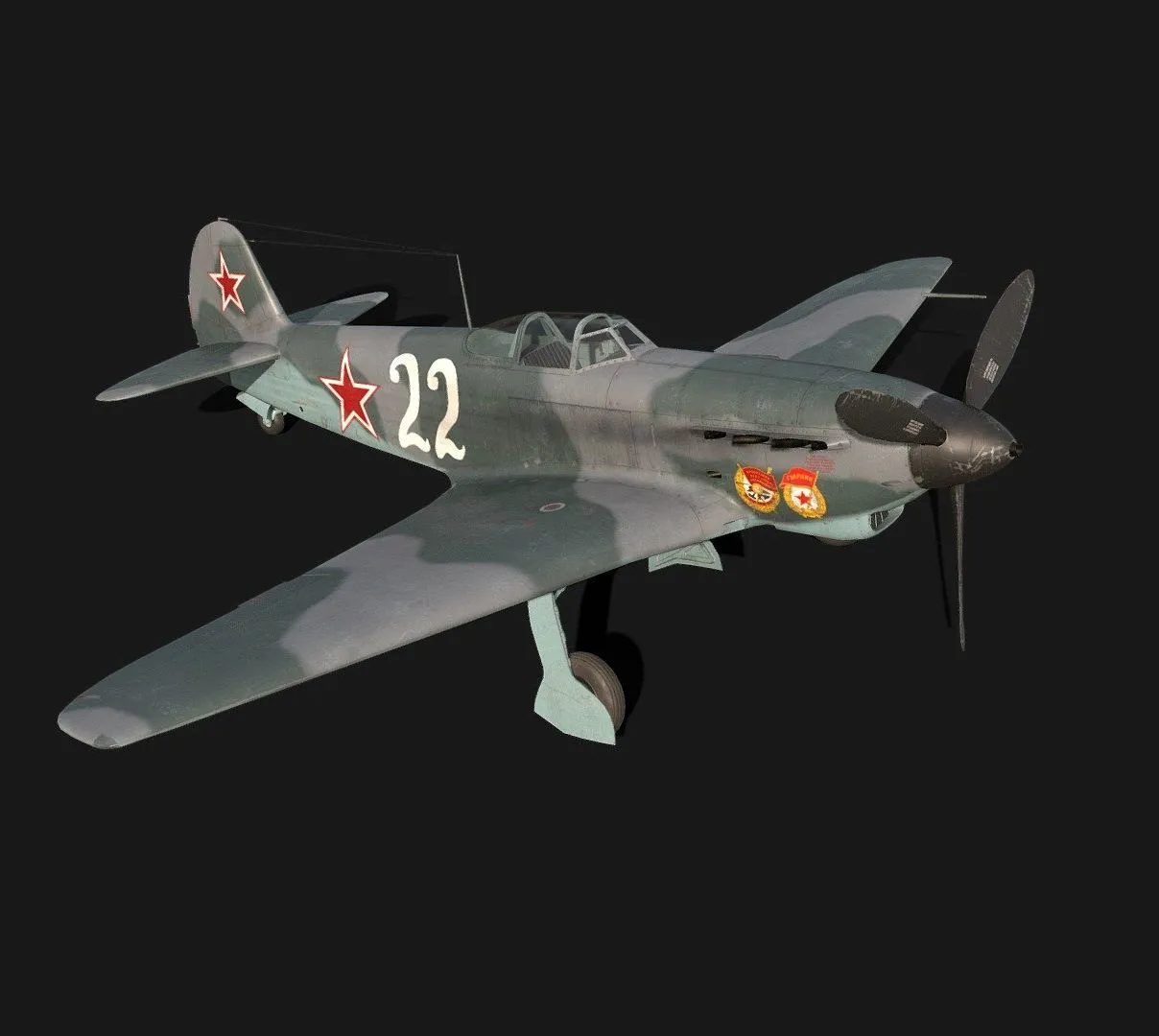 PBR Game 3D Models – Yakovlev Yak 9 Fighter