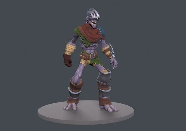 PBR Game 3D Models – Zombie soldier stylized pack for games