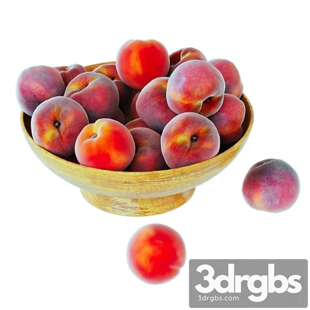 Peaches in a wooden vase 3dsmax Download
