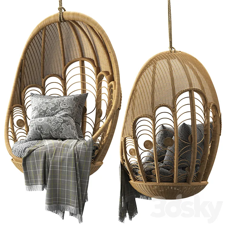 Peacock hanging chair 3DS Max
