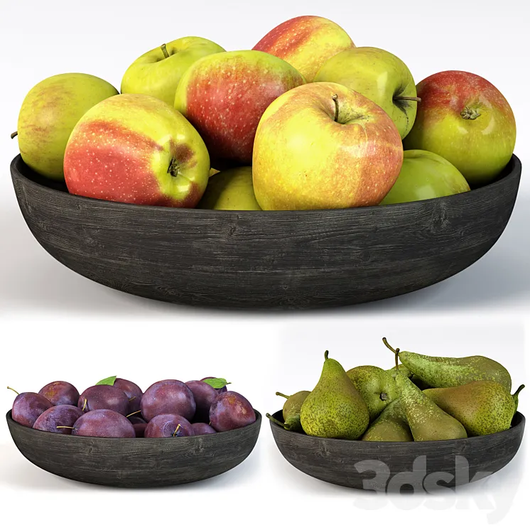 Pear Grush Apples 3DS Max