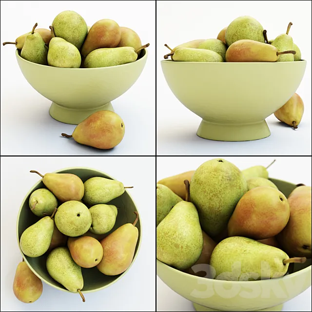 Pears in the vase 3ds Max