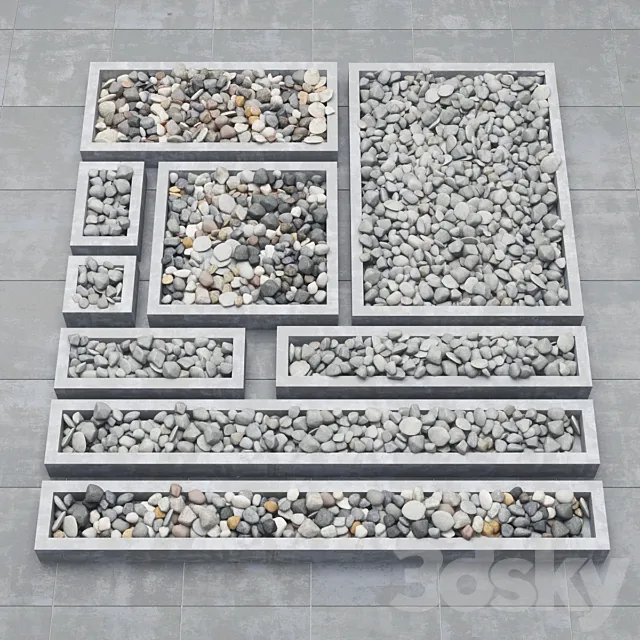 Pebble collection 3DSMax File