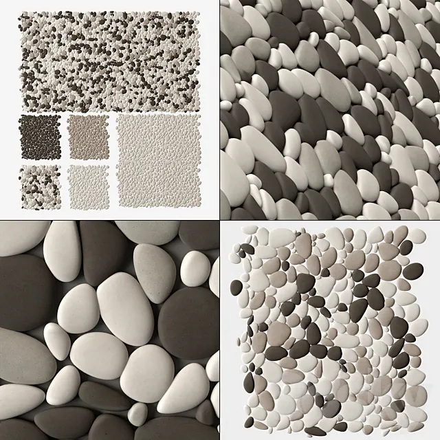 Pebble oval big panel tile n1 _ 3ds Max
