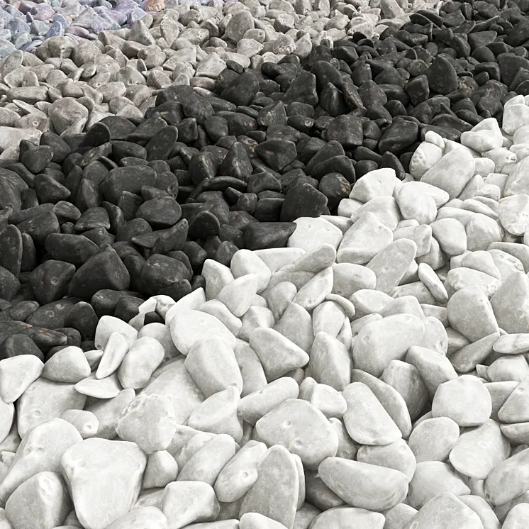 Pebble river collection 3DS Max