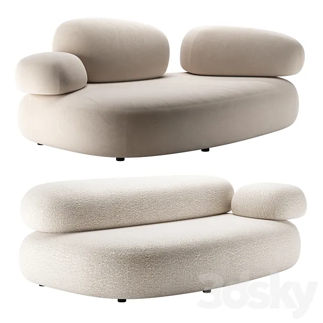PEBBLE RUBBLE | Sofa by Moroso set 3 3ds Max
