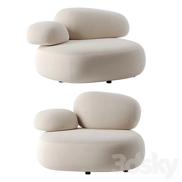 Pebble Rubble sofa by Moroso set 4 3DS Max Model