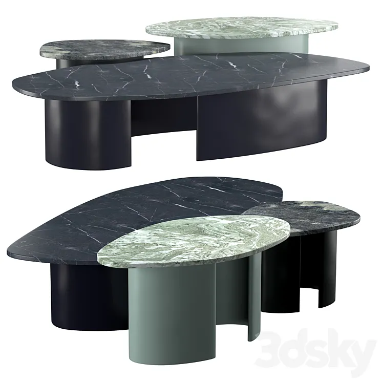 PEBBLE TABLES 3DS Max Model