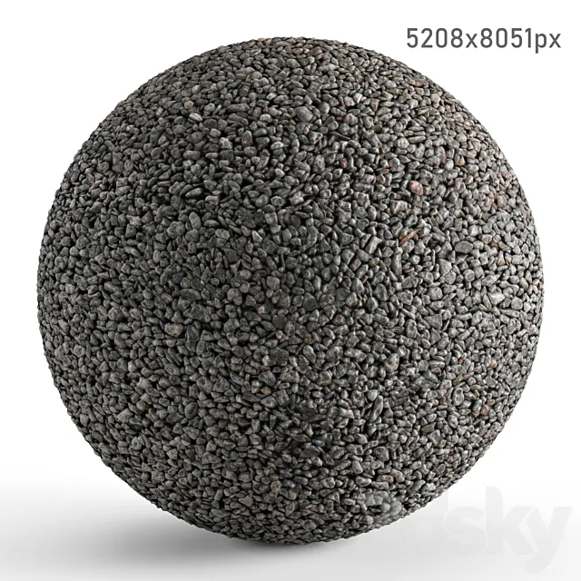 Pebble wall seamless texture 3ds Max