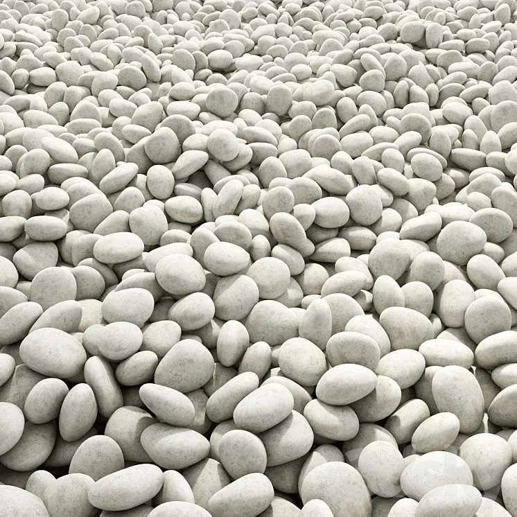Pebble wite road 2 \/ Road from white pebbles 2 3DS Max