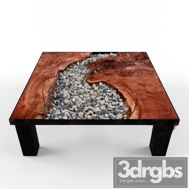 Pebble Wood Table 3dsmax Download