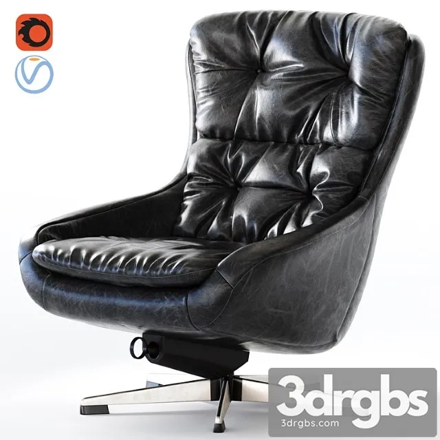 Peem Finland Black Leather Swivel Chair 3 3dsmax Download