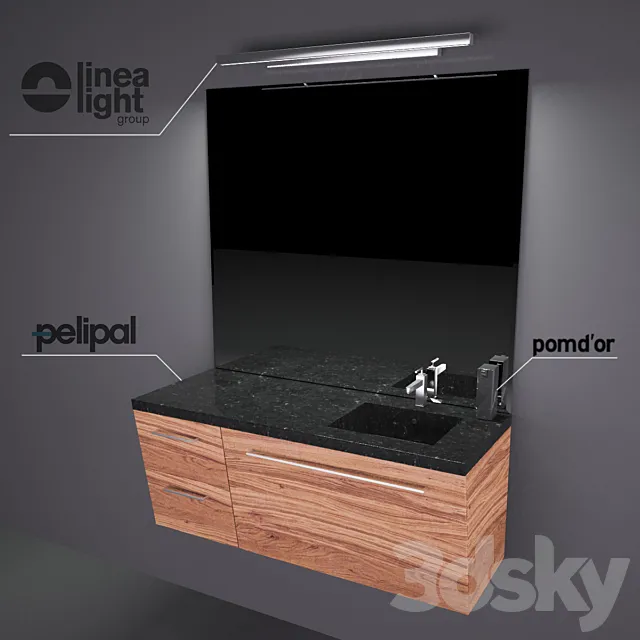 Pelipal Velbano Oblique. LineaLight Solid 3694. Pomd `or Jack 3DSMax File