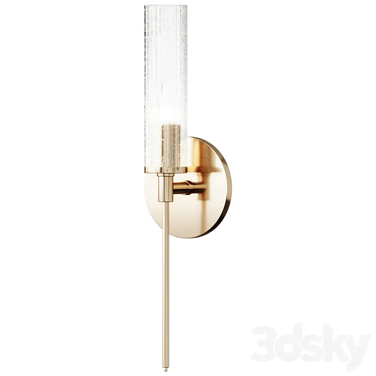 Pencil Arm and Crackle Glass Sconce Wall Sconce 3DS Max