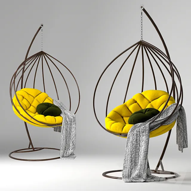 Pendant chair cocoon Adele 3DS Max Model