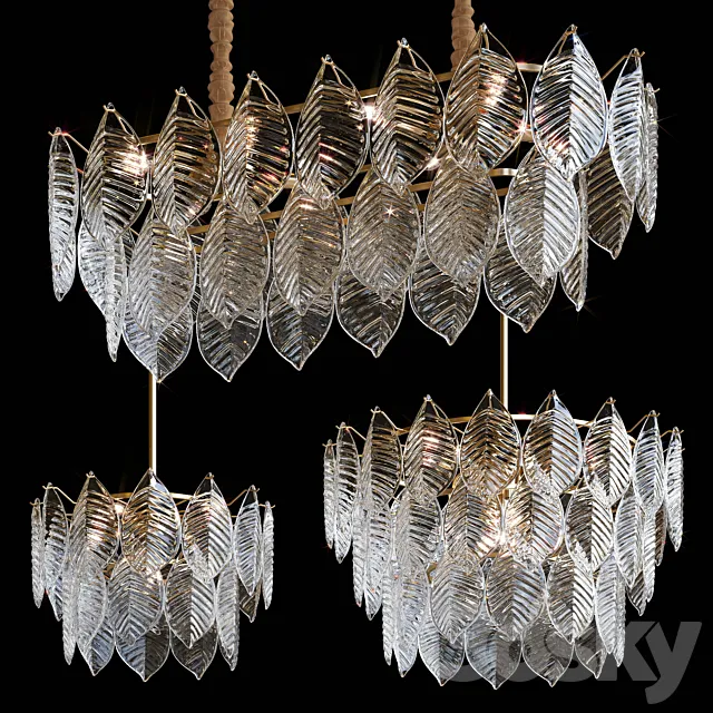 Pendant chandeliers Modern Chandelier Umea 3DS Max Model